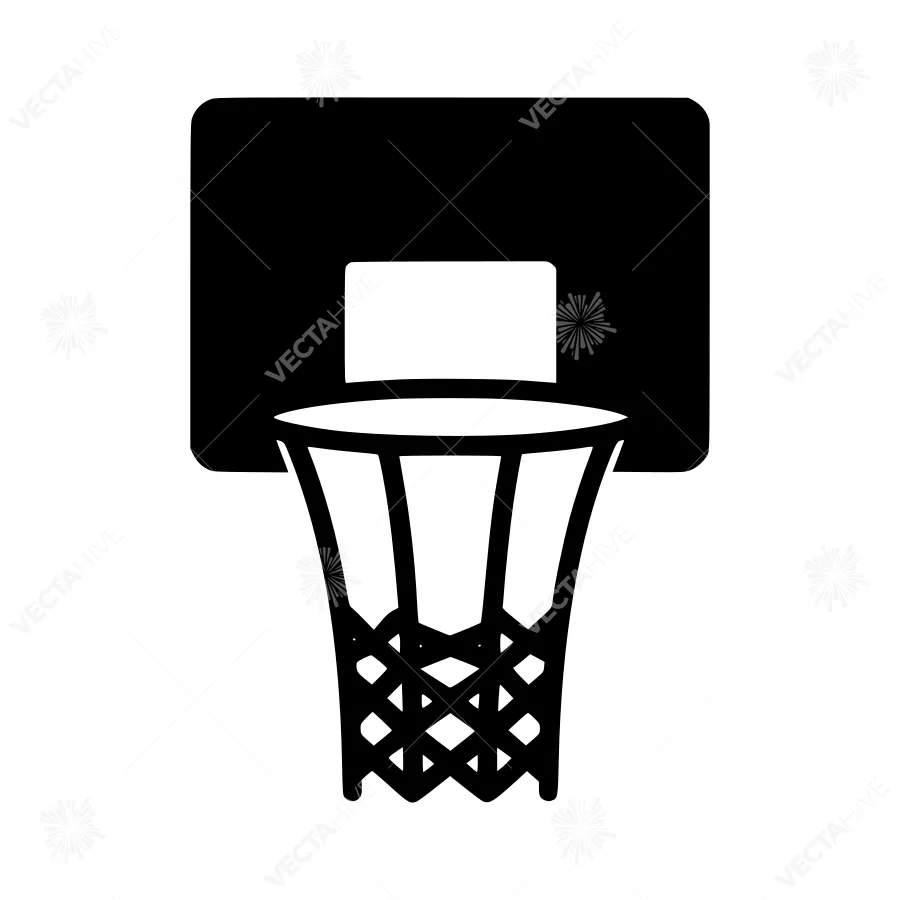 Basketball Hoop Silhouette Icon