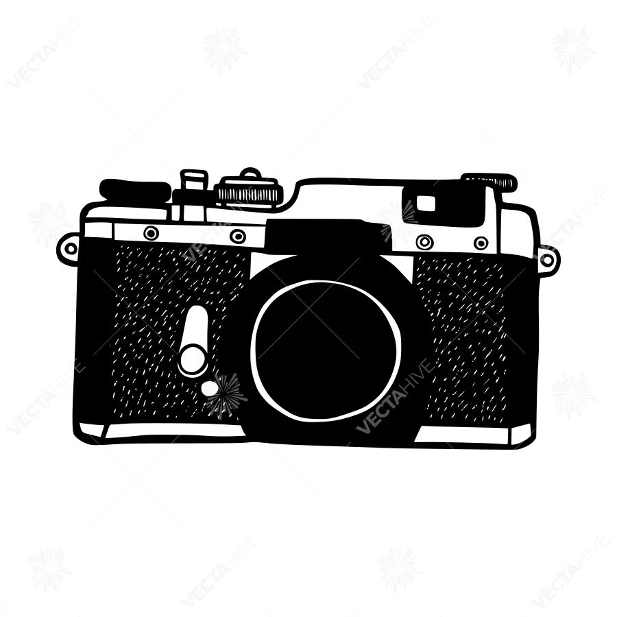 Vintage Camera Sketch Illustration