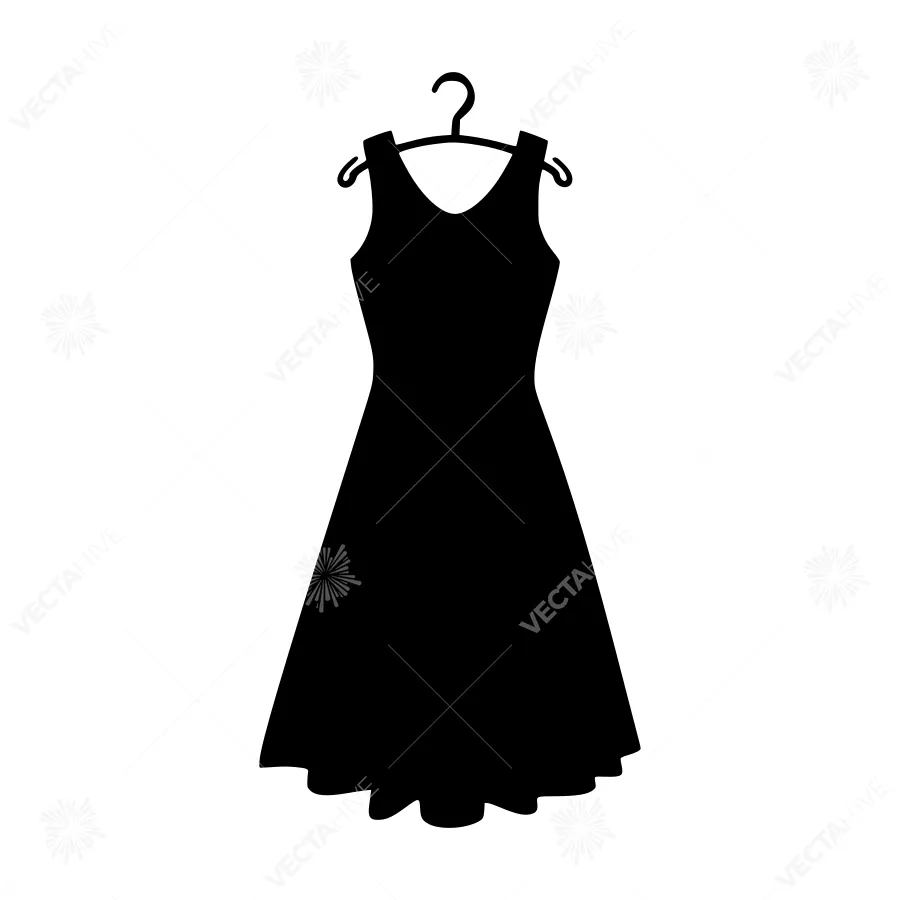 Silhouette Dress on Hanger - Minimalist Fashion