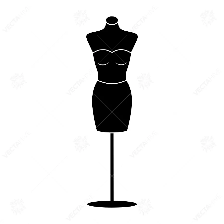 Fashion Mannequin Silhouette Icon