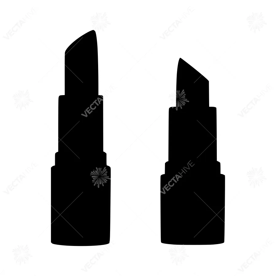 Black Lipstick Silhouettes - Cosmetic Icons
