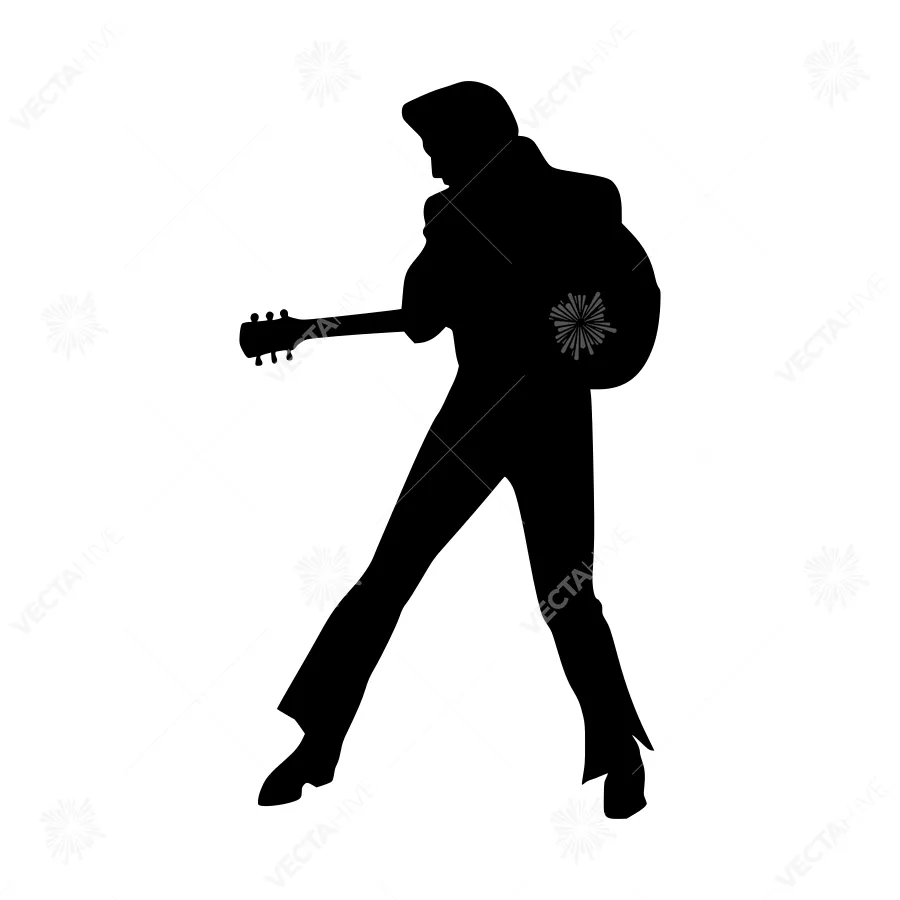 Elvis Presley Silhouette Guitar Player