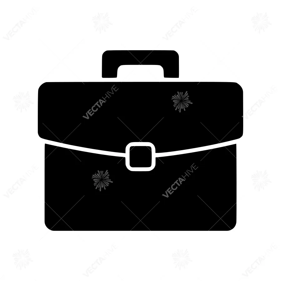 Black Briefcase Icon - Business Vector