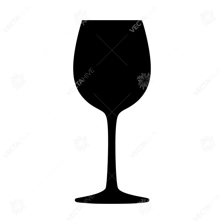 Wine Glass Silhouette Icon
