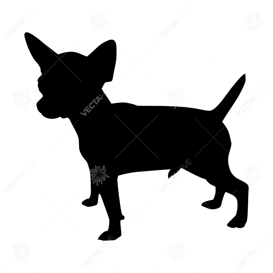 Chihuahua Silhouette Vector Graphic