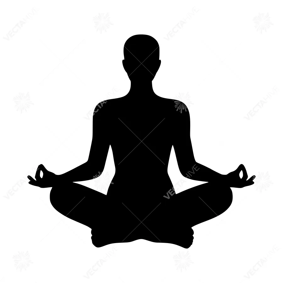 Silhouette Yoga Pose Meditation