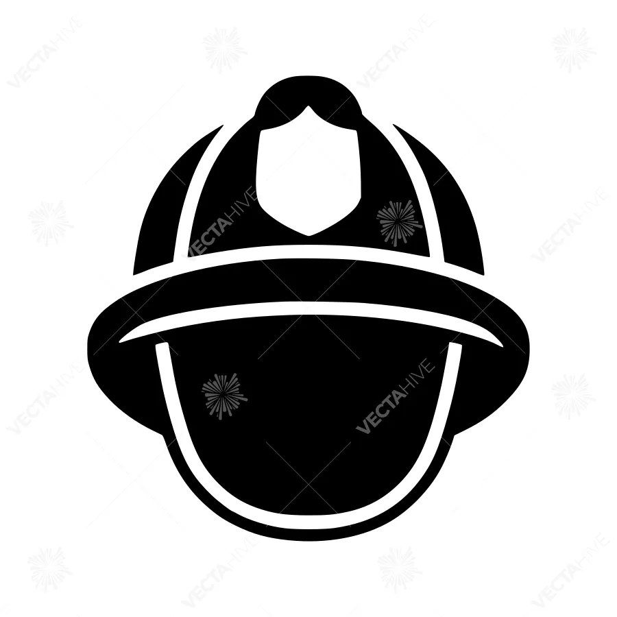 Firefighter Helmet Icon - Vector Illustration
