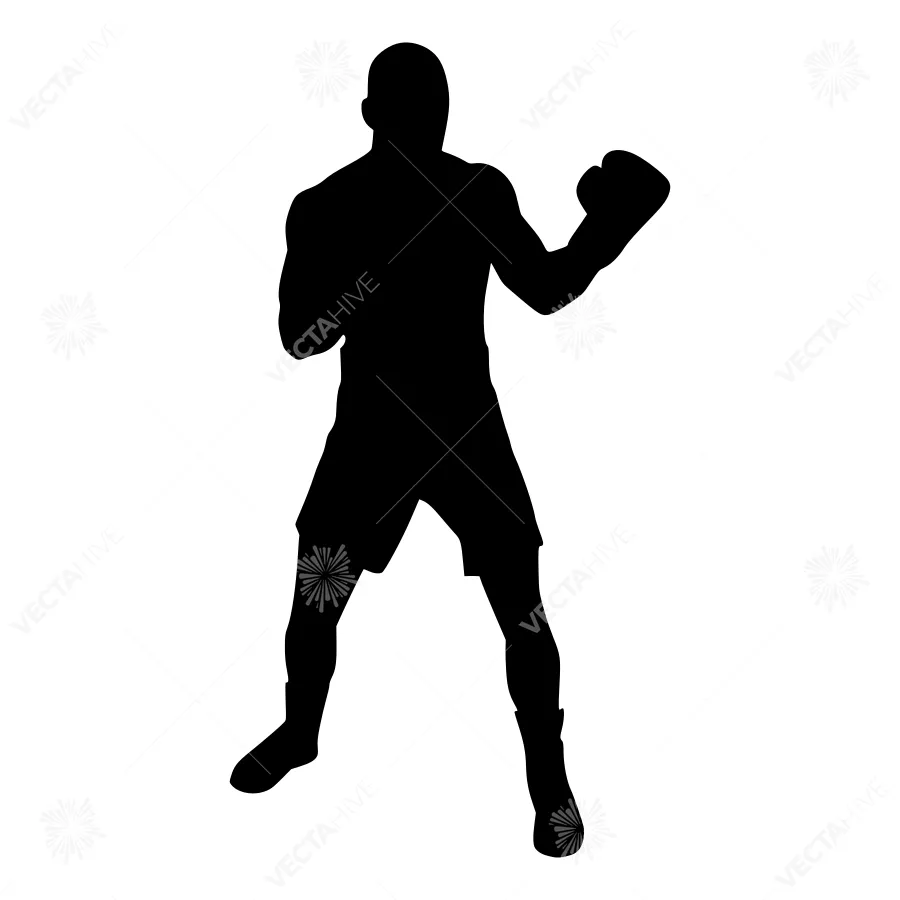 Silhouette Boxer Boxing Pose
