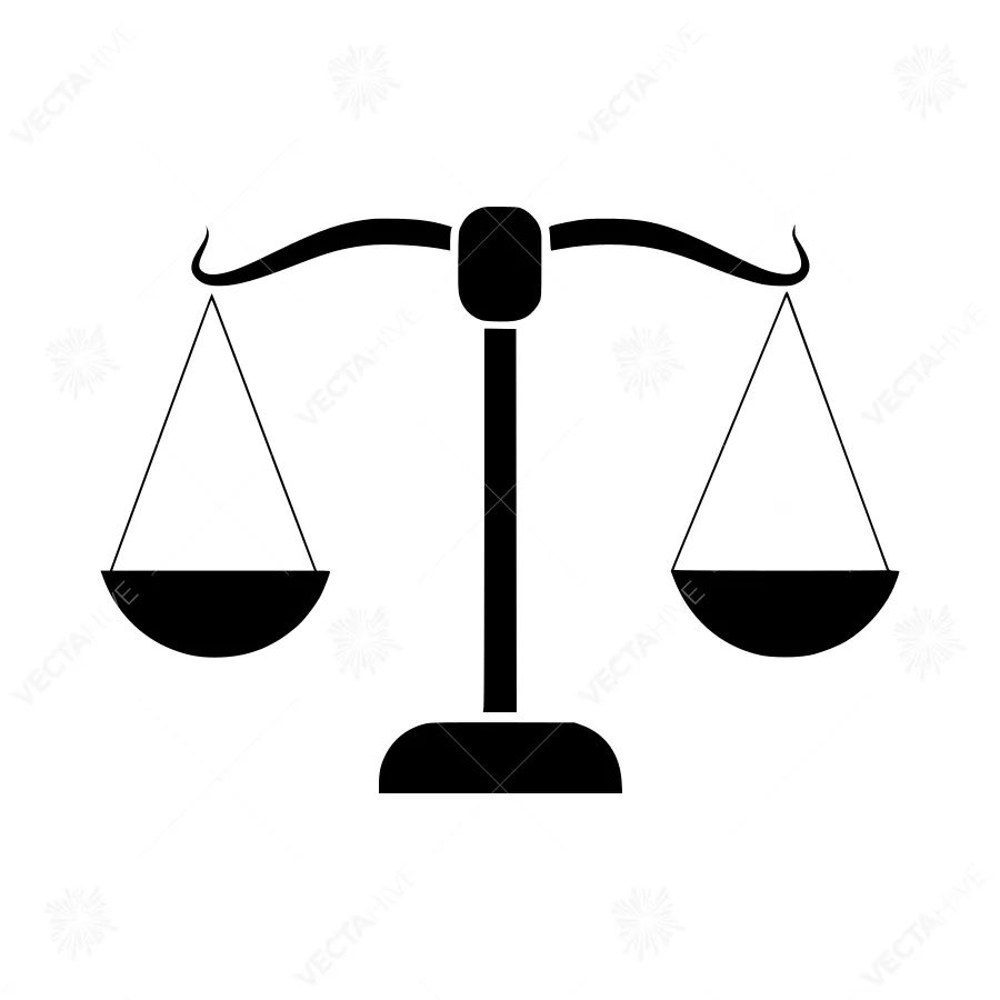 Balance Scales Icon - Vector Illustration