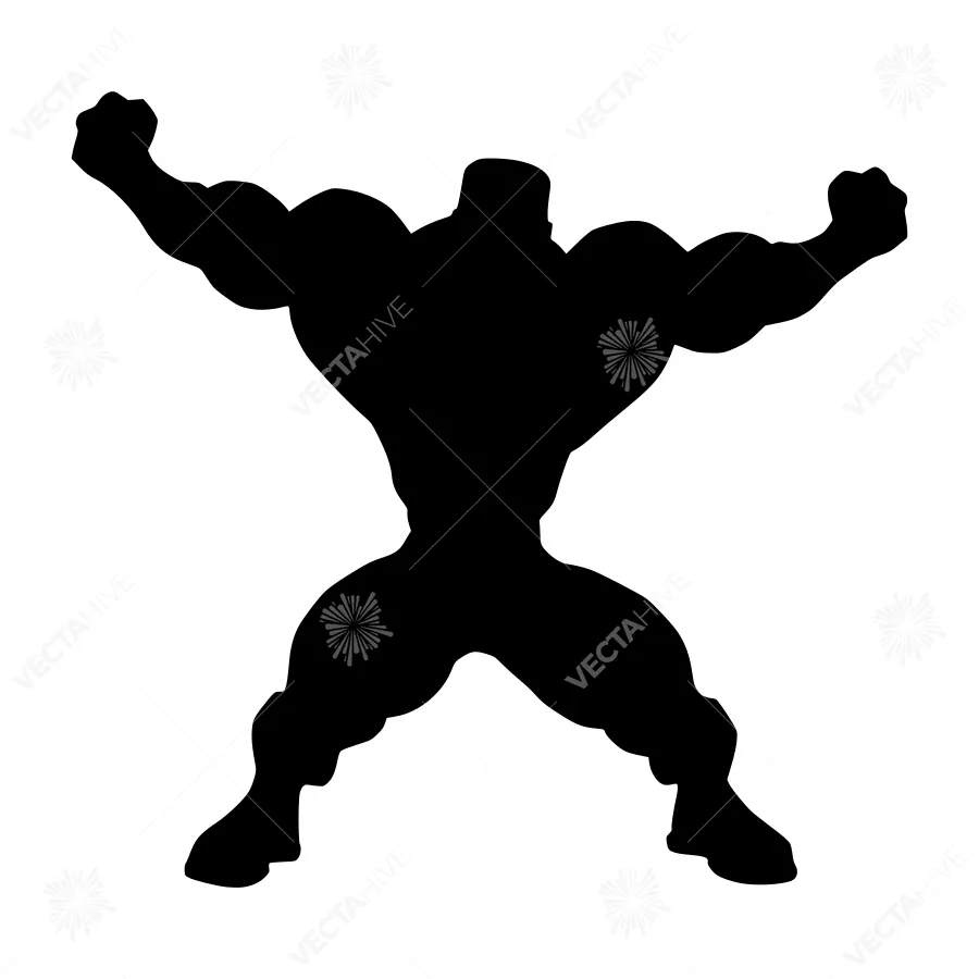 Muscular Bodybuilder Silhouette
