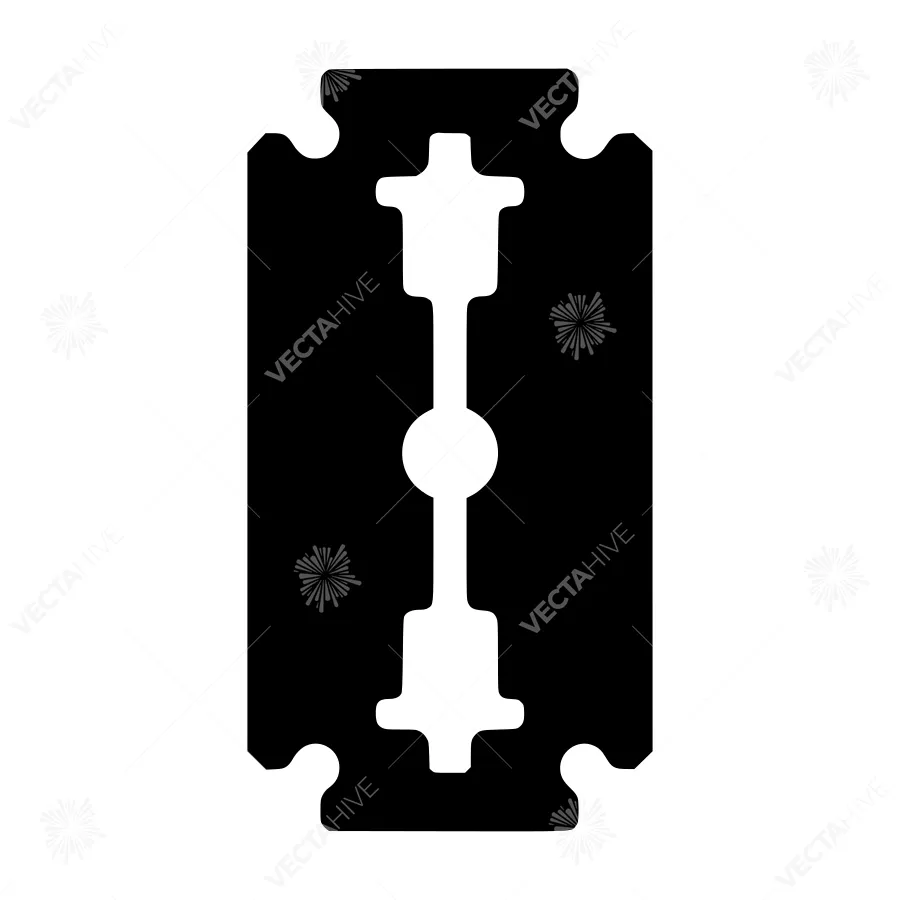 Black Razor Blade Silhouette Icon