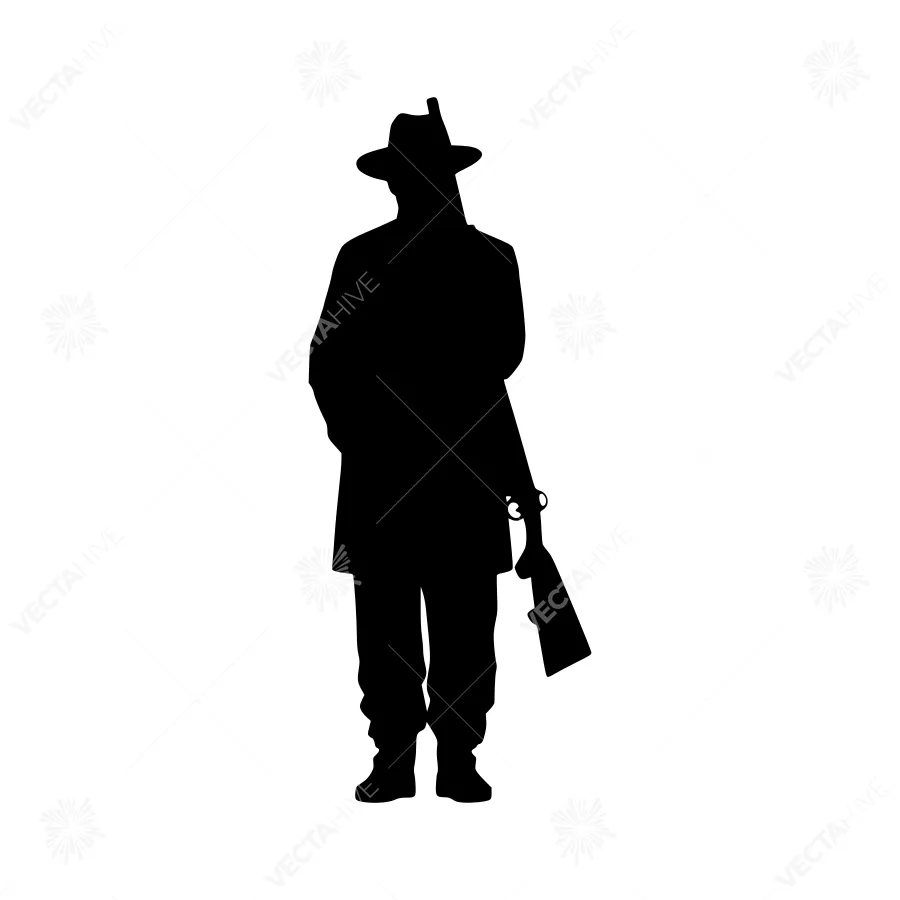Silhouette Hunter - Hunting Figure Vector
