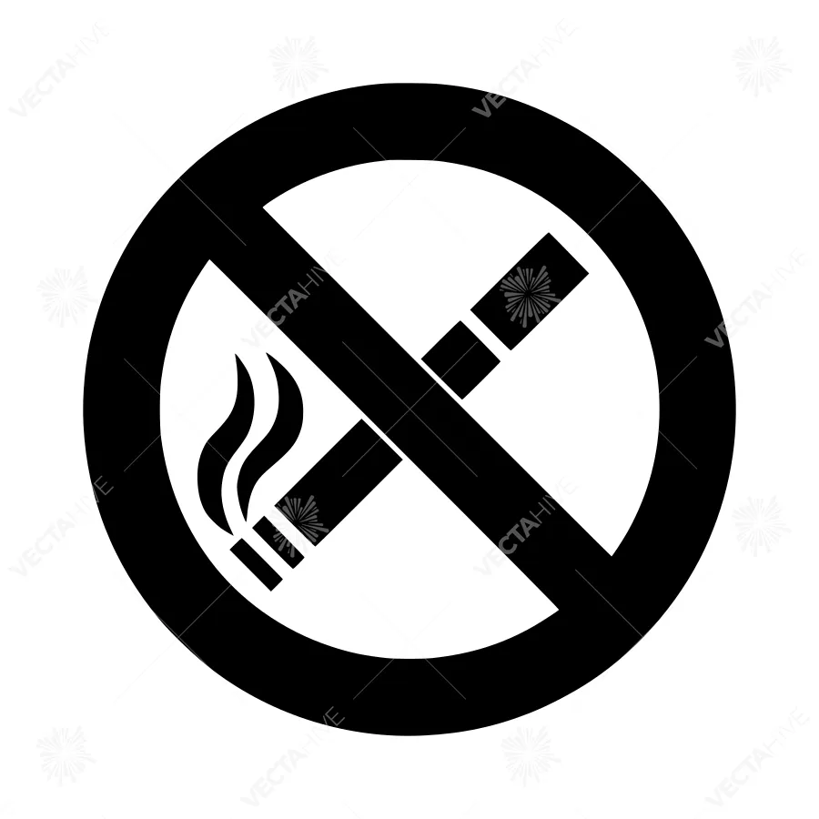No Smoking Sign - Vector Illustration
