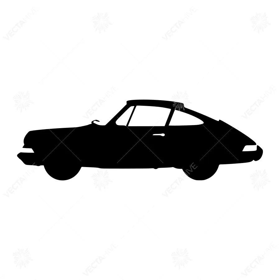 Black Car Silhouette Vector Graphic