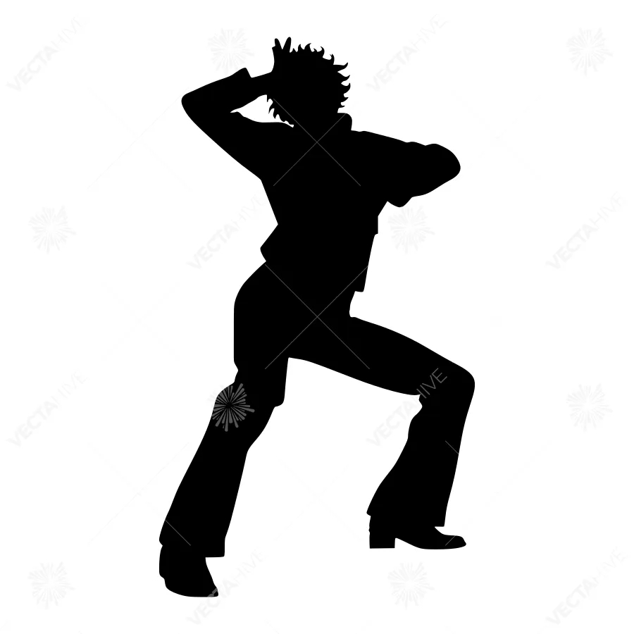 Silhouette Dancer - Black Figure Dance Pose
