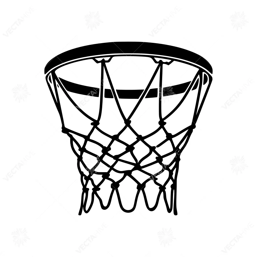 Basketball Hoop Line Art Icon
