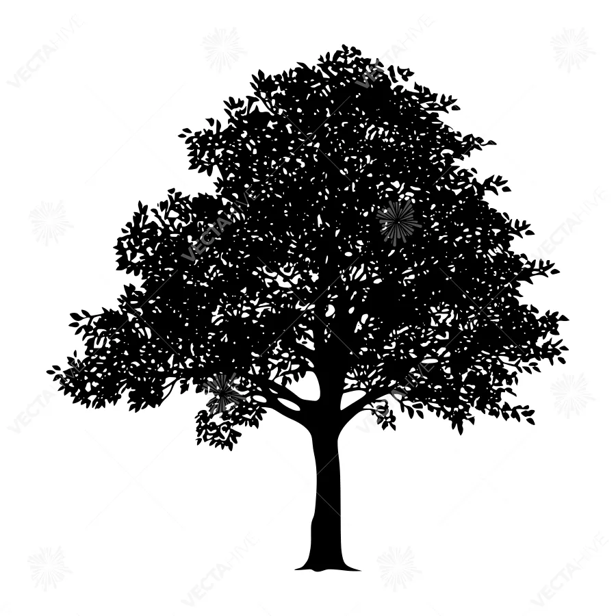 Silhouette Tree Vector Graphic