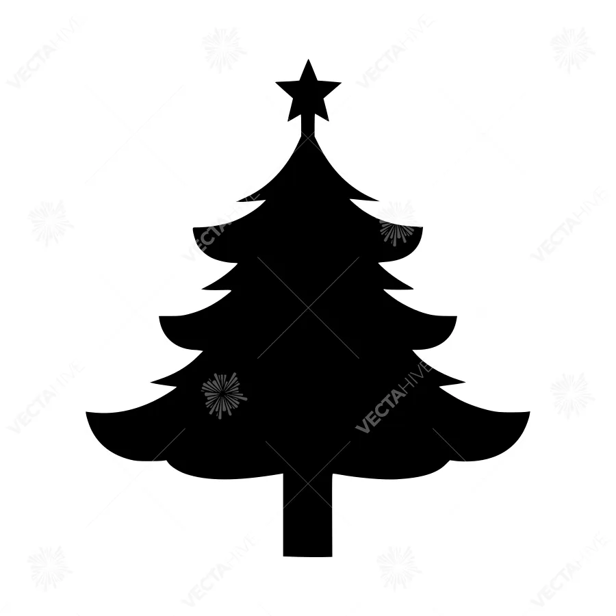 Black Christmas Tree Silhouette