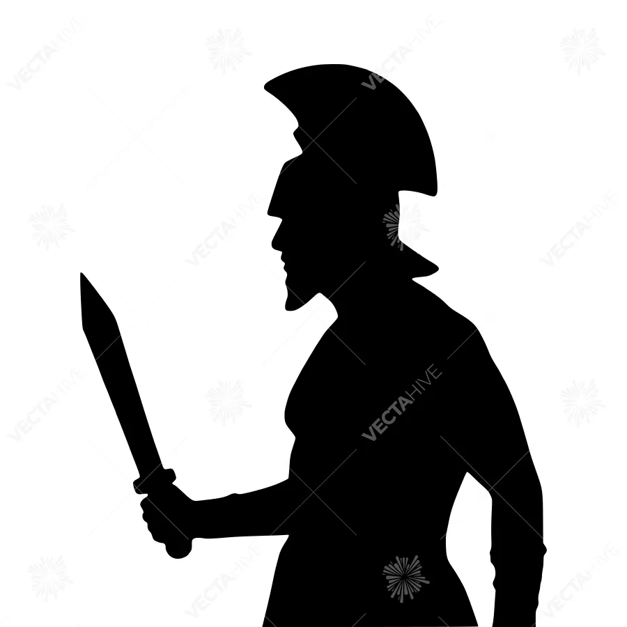 Spartan Warrior Silhouette