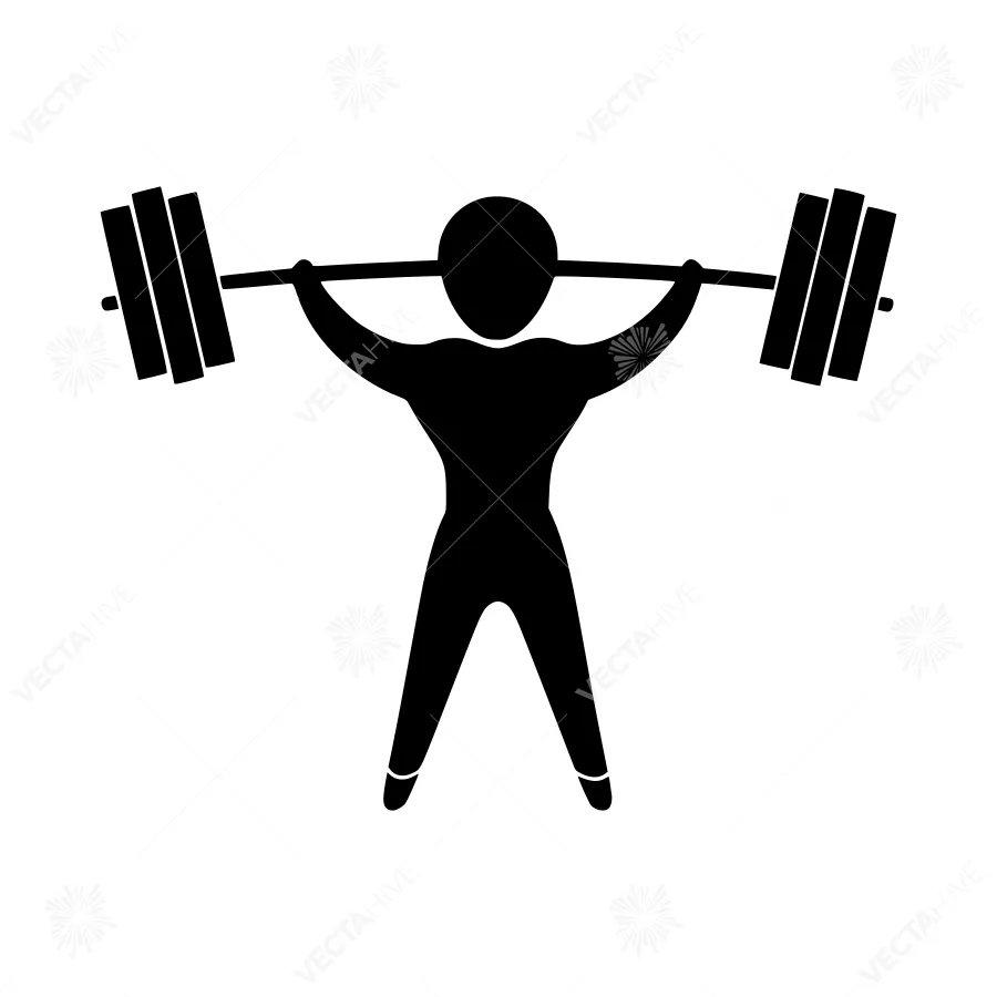 Weightlifting Icon - Fitness Silhouette
