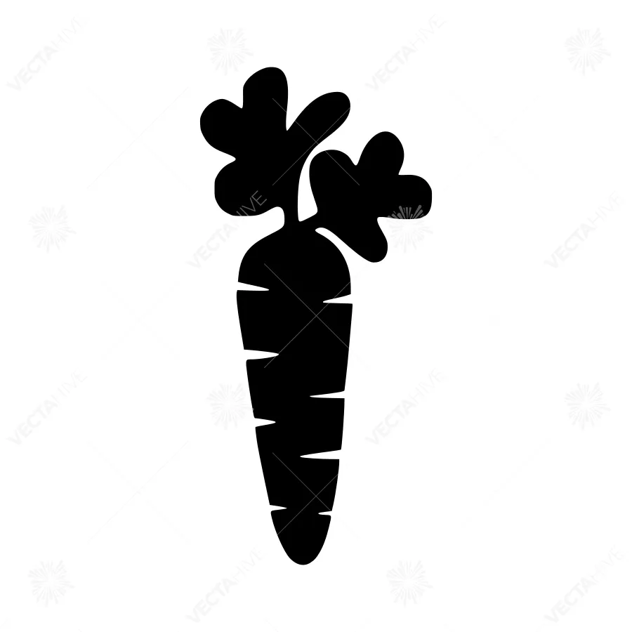 Simple Carrot Icon - Vector Illustration