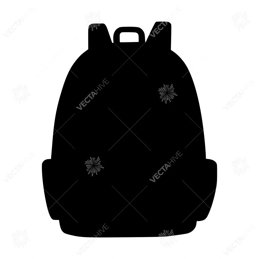 Silhouette Backpack Vector Graphic