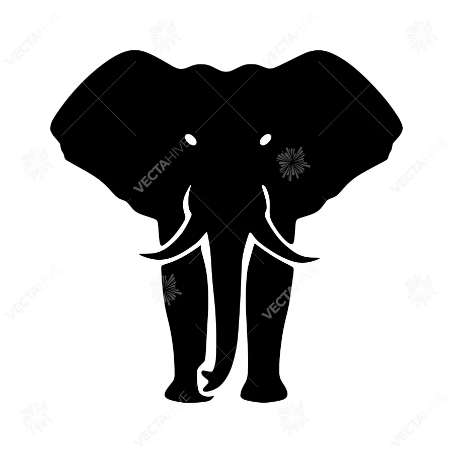 Silhouette Elephant Graphic Icon