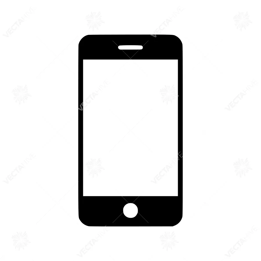 Smartphone Icon - Black Outline