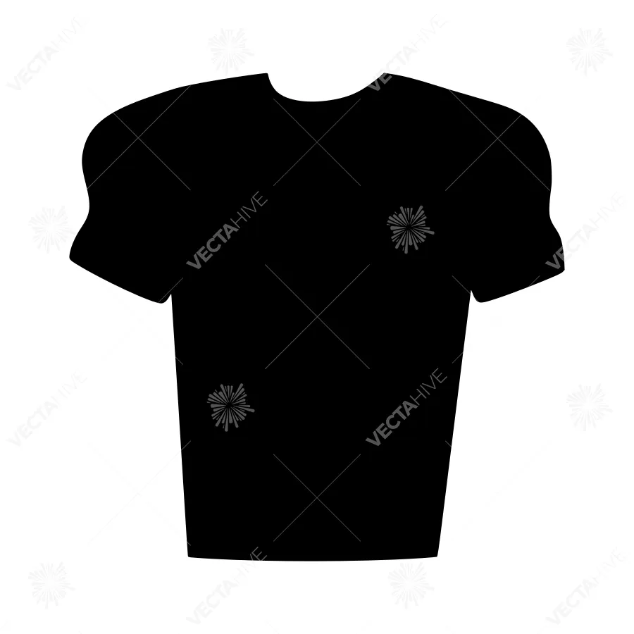 Black T-Shirt Silhouette Vector Graphic