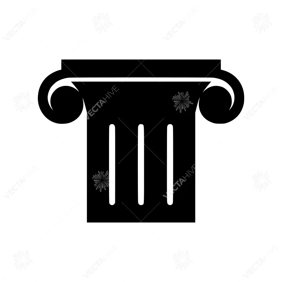 Column Icon - Black Silhouette