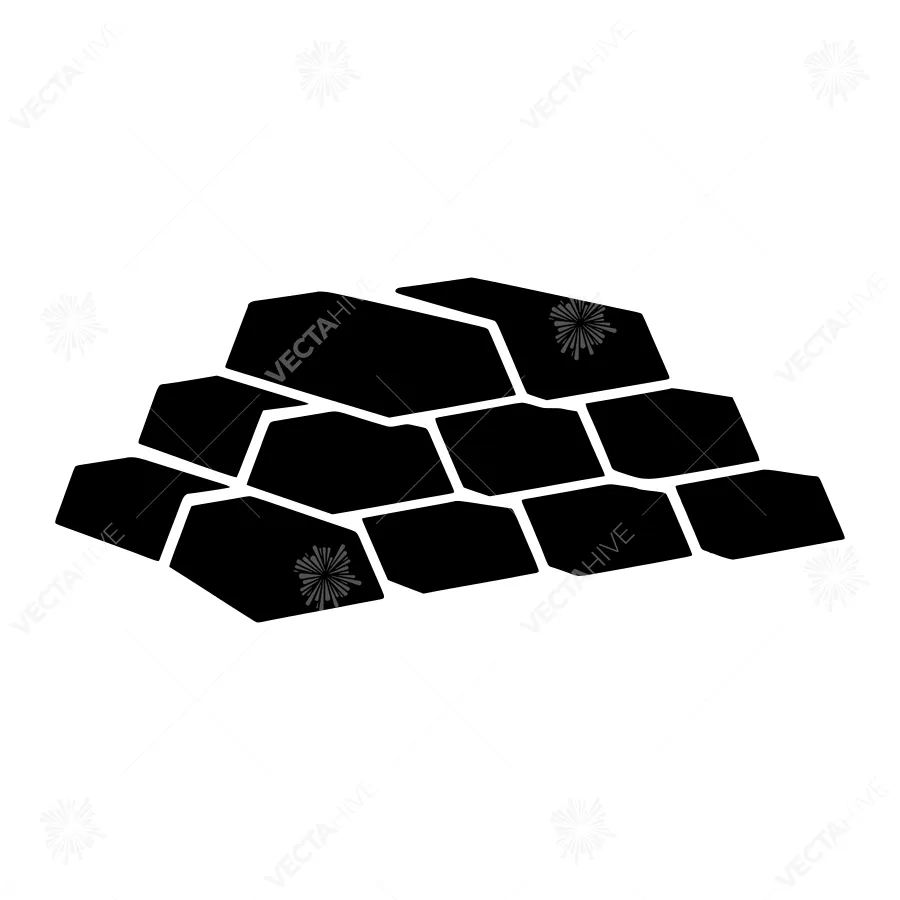 Hexagon Tile Pattern - Black & White Vector