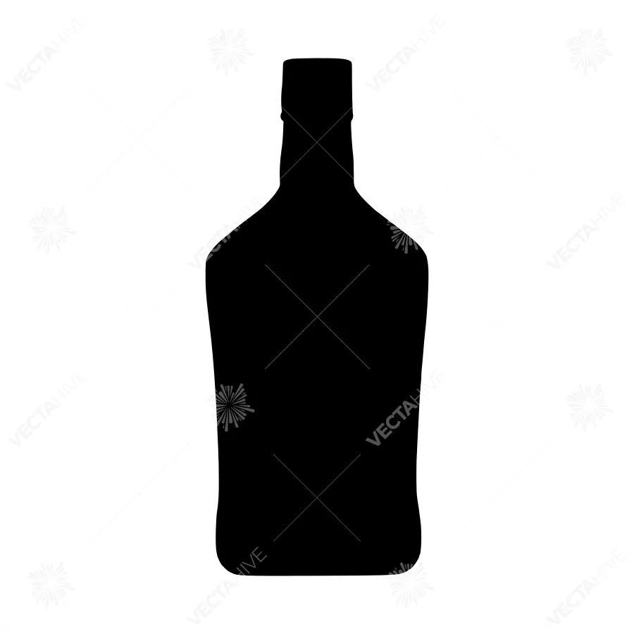 Silhouette Bottle - Dark Drink Icon
