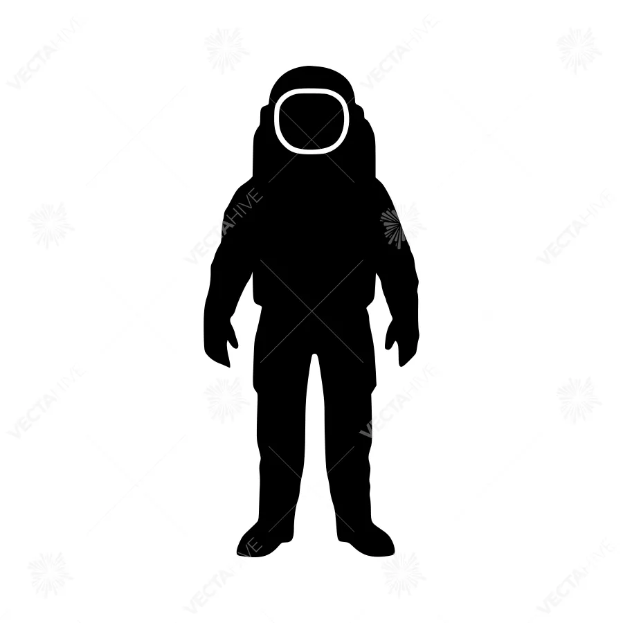Astronaut Silhouette Vector Icon