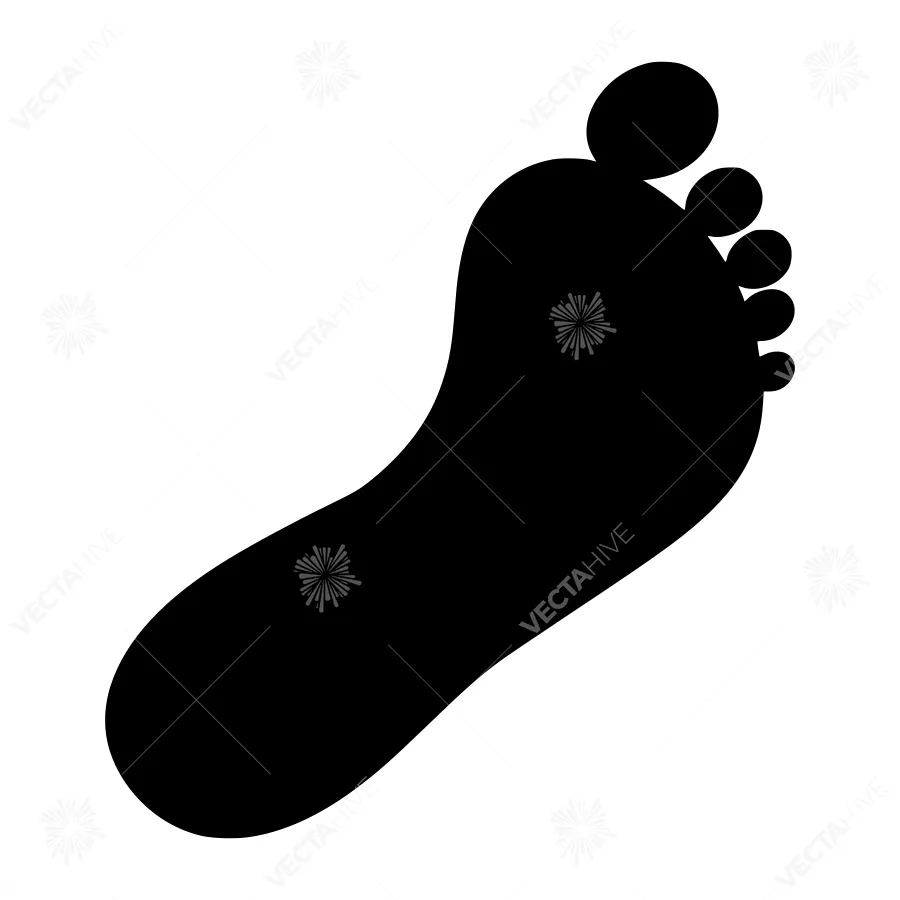 Black Foot Silhouette Icon
