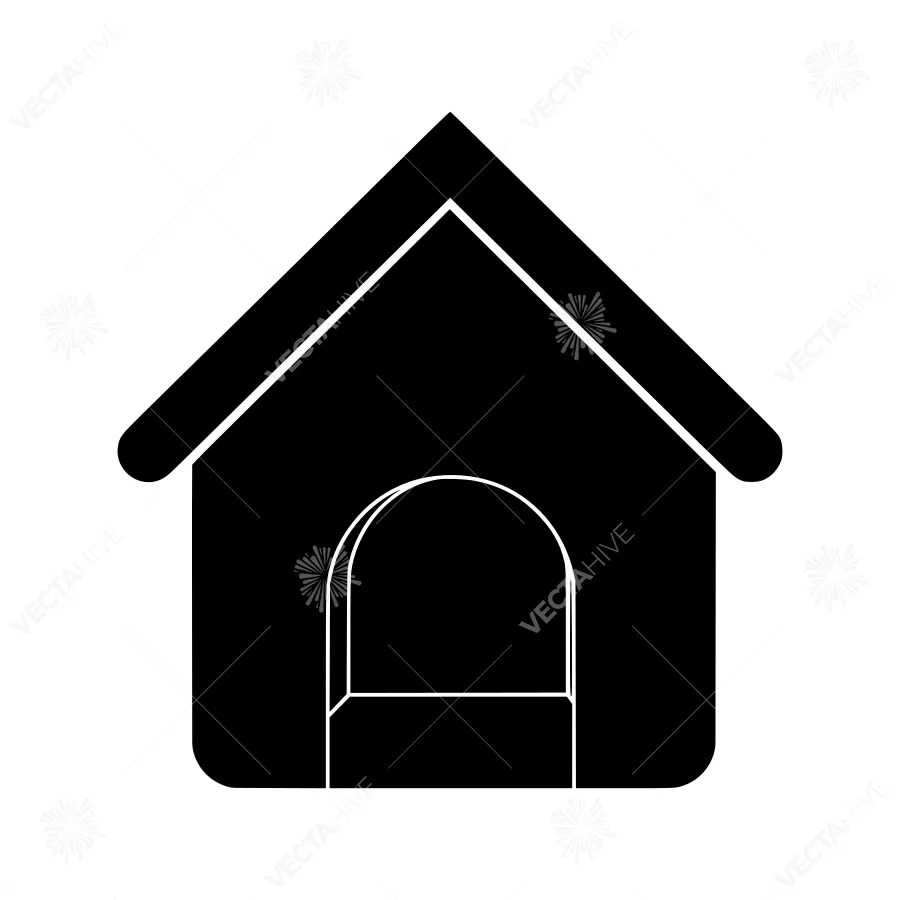 Simple House Icon - Black Outline