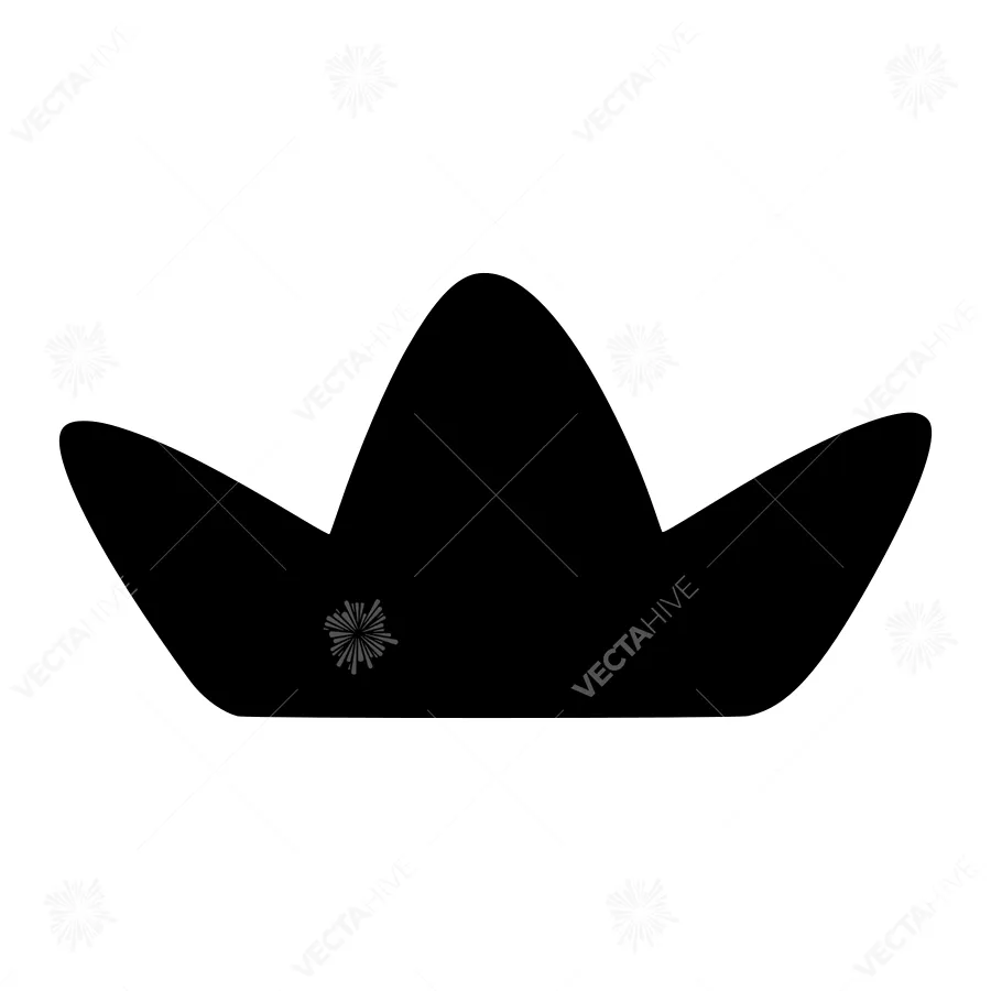 Black Crown Icon - Vector Illustration