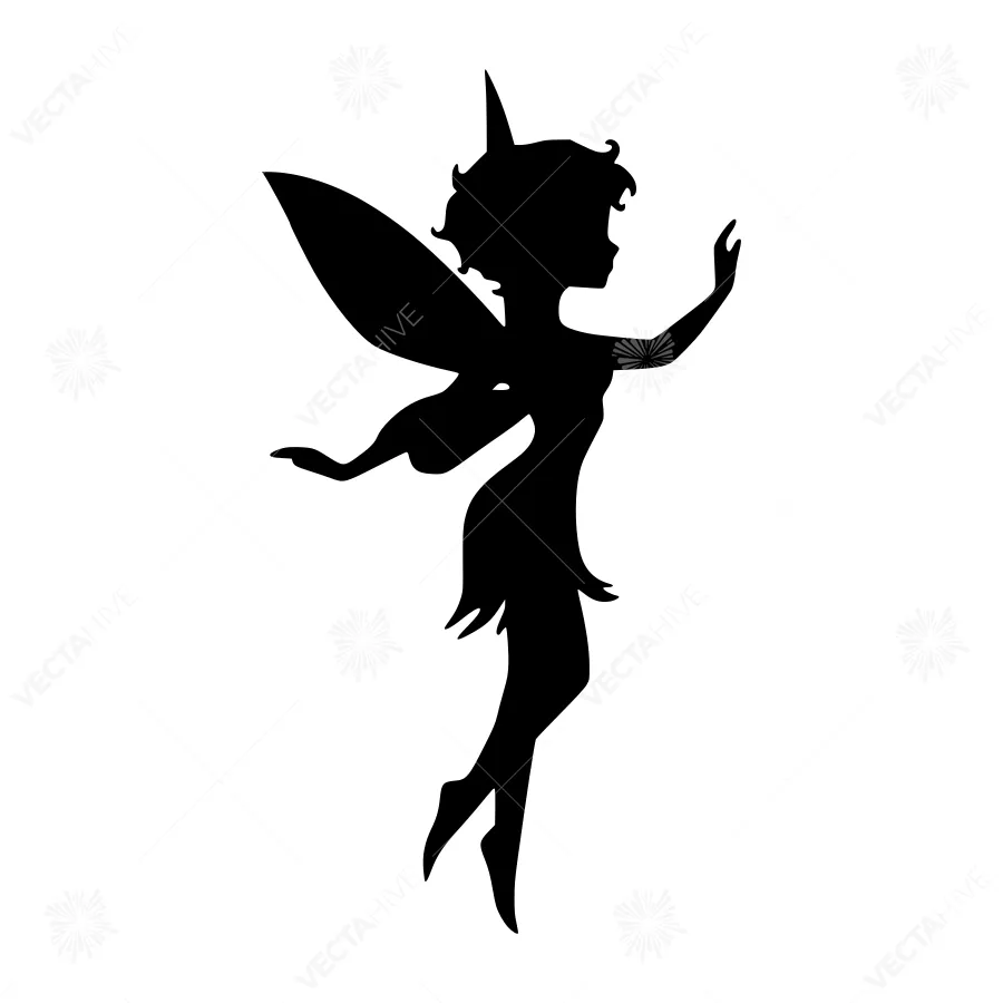 Silhouette Fairy Illustration - Elegant Design