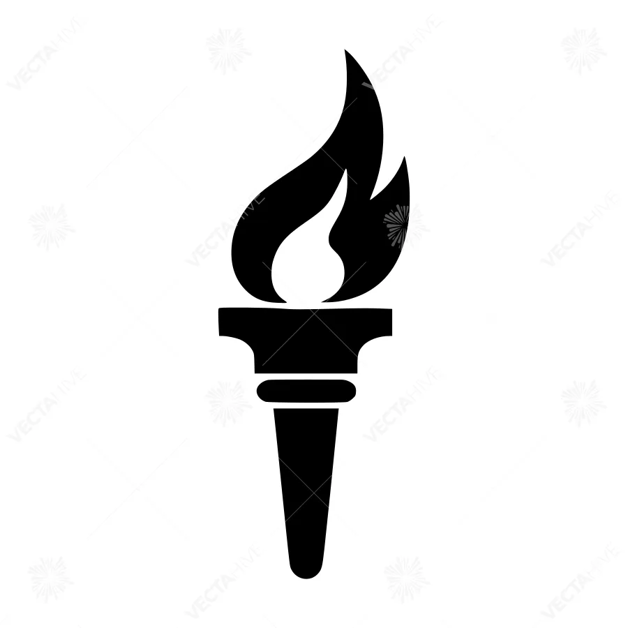 Olympic Torch Icon - Vector Illustration