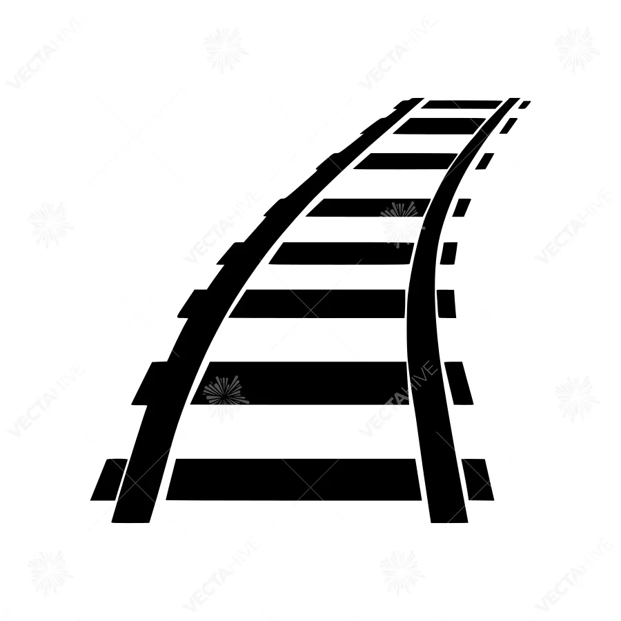 Minimalist Train Track Icon