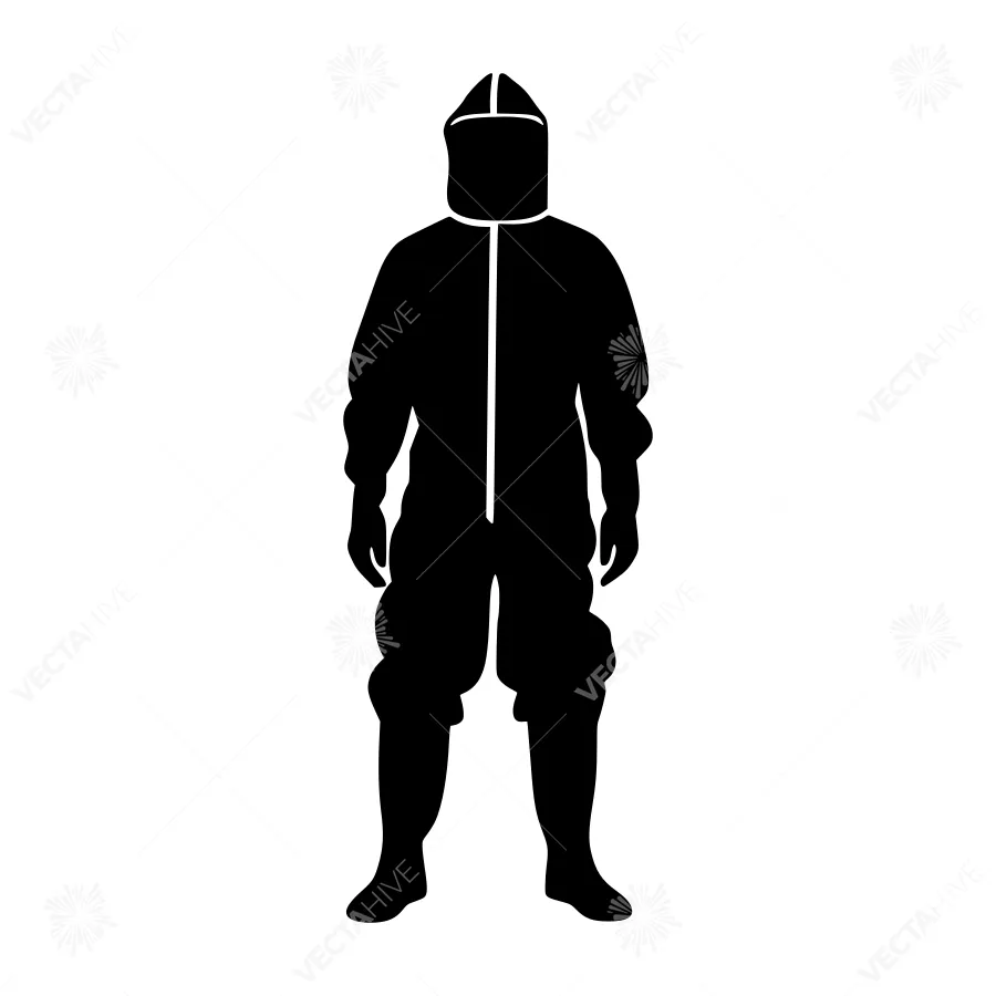Beekeeper Suit Silhouette Vector Illustration