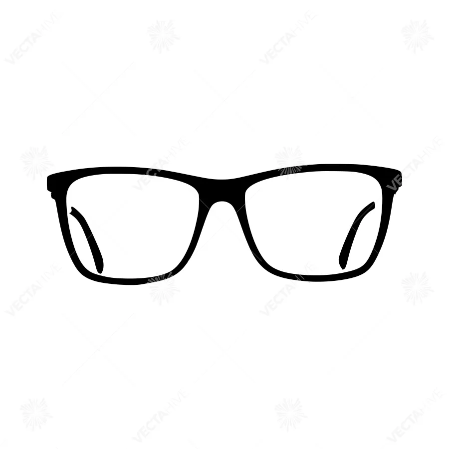 Black Glasses Icon - Vector Illustration