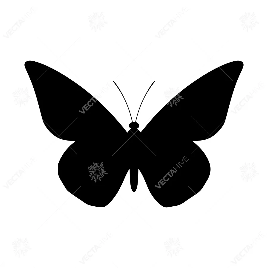 Black Butterfly Silhouette Icon