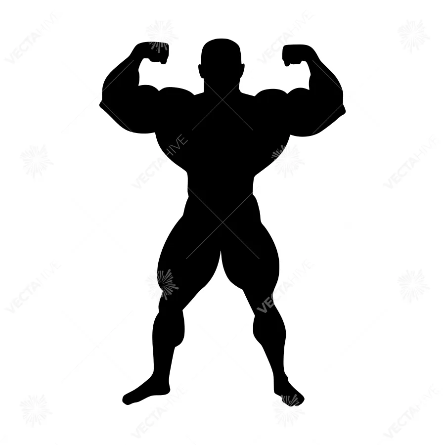 Muscular Bodybuilder Silhouette