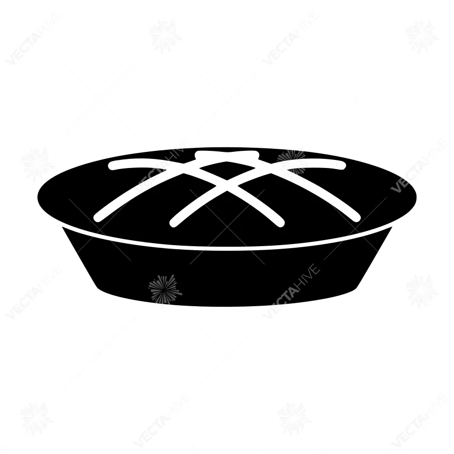 Black Pie Slice Icon - Vector Illustration