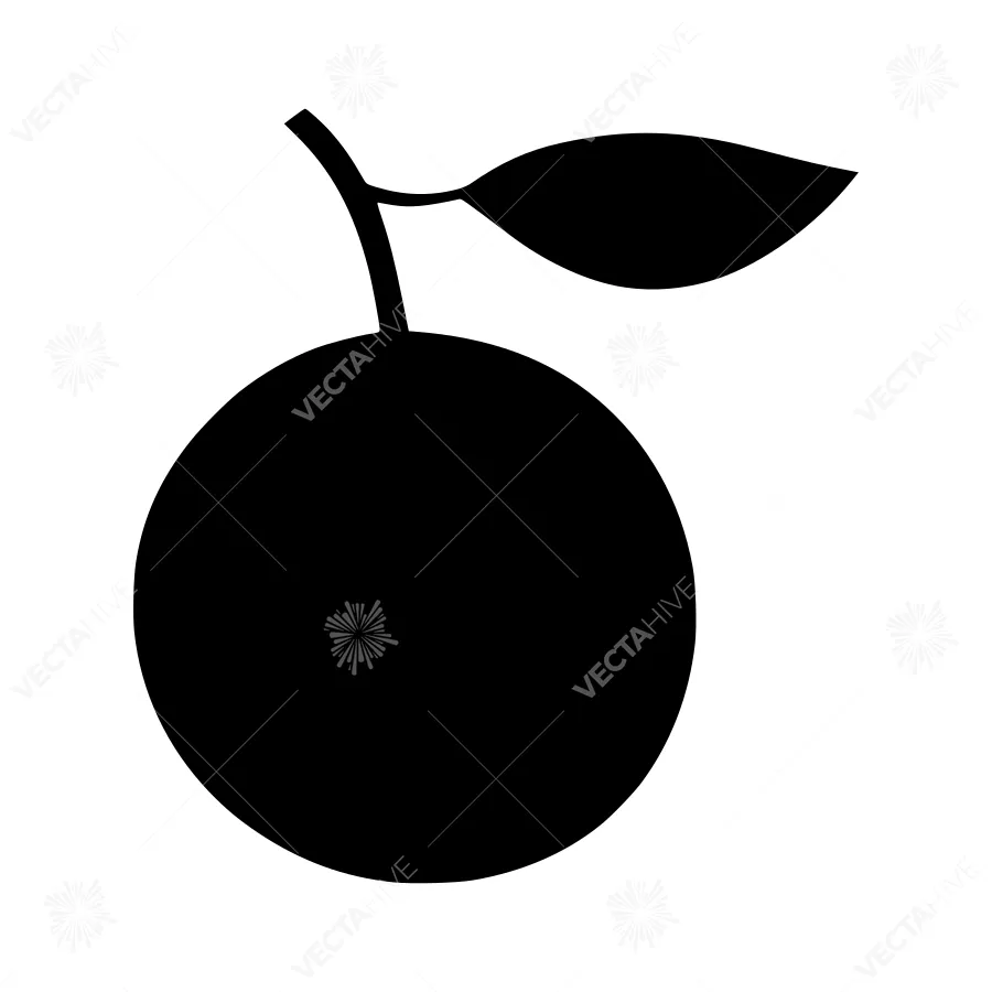Orange Silhouette Icon - Simple Vector Illustration