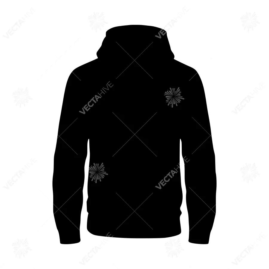 Silhouette Hoodie - Black Minimalist Design