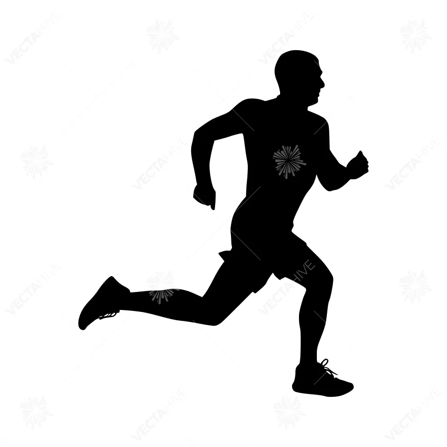 Silhouette Runner - Athletic Fitness Vector