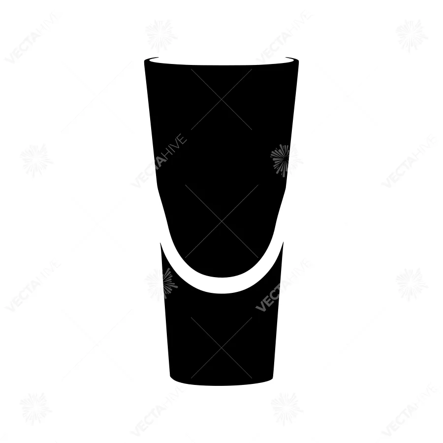 Shot Glass Icon - Black Silhouette