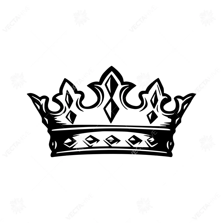 Black Crown Vector Illustration