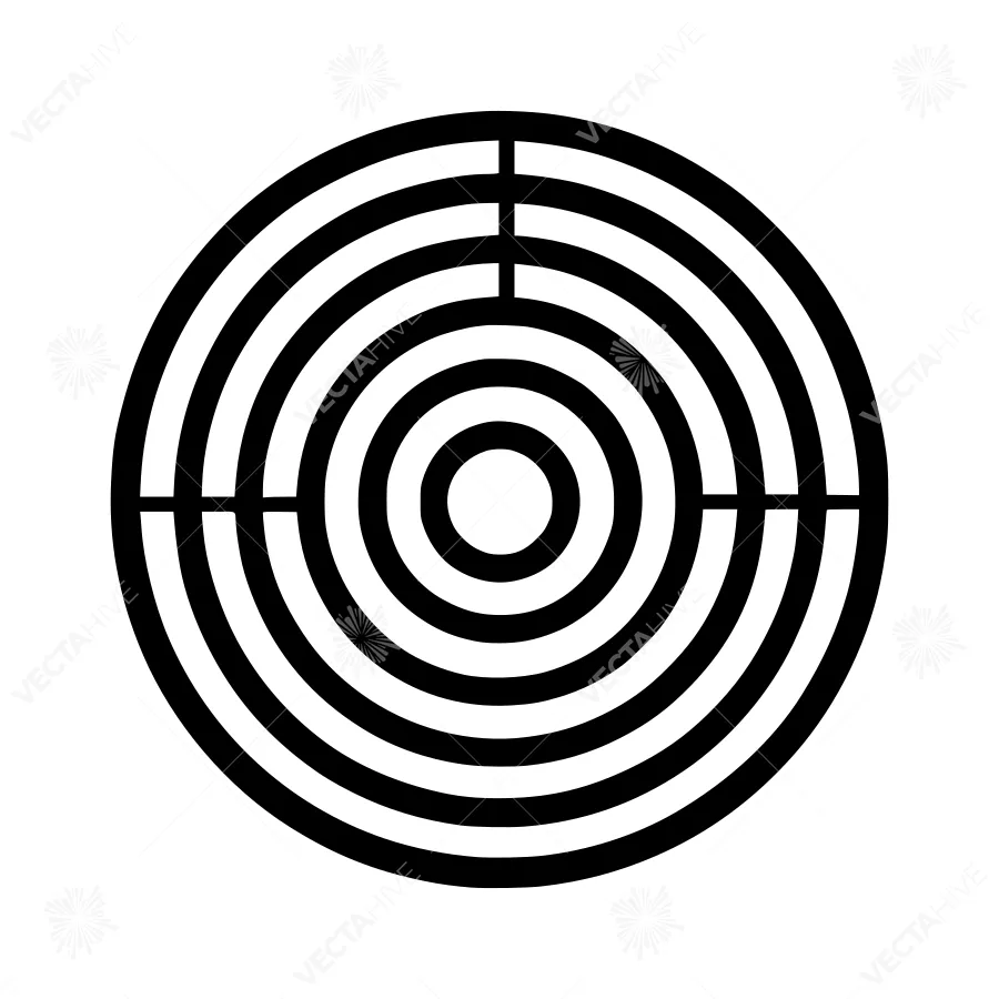 Black & White Concentric Circle Pattern